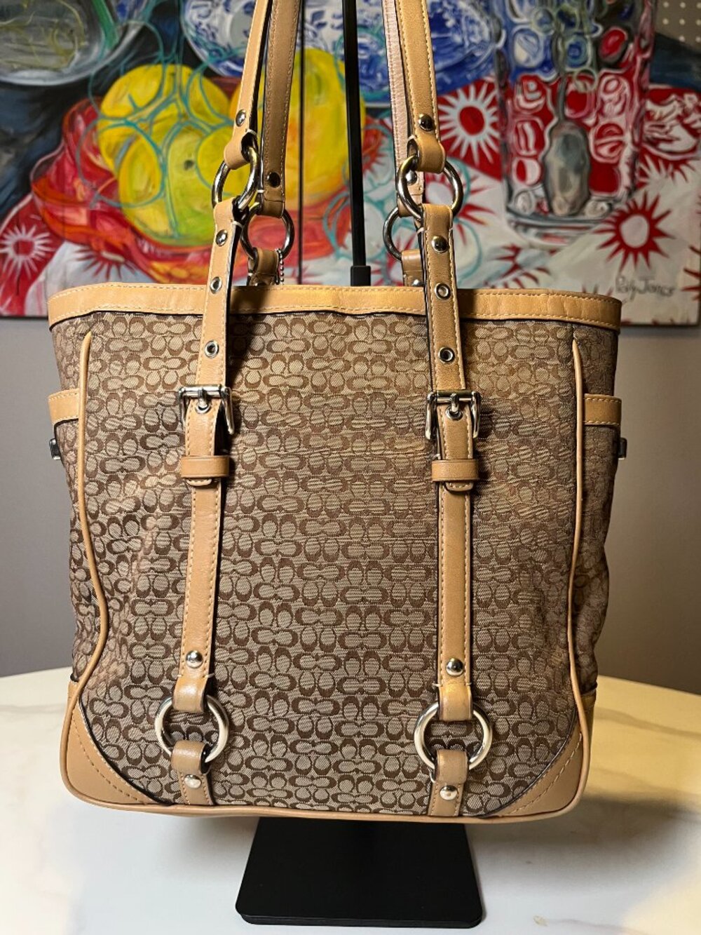 Coach Y2K Signature Gallery Turnlock Pockets Shoulder Bag F1526 + COA - Picture 3 of 15